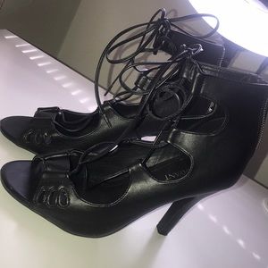 Black Lace Up Heels